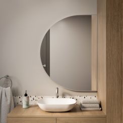 Baltica Design Tiny Border Semi Round tükör 110x75 cm ezüst 5904107923888