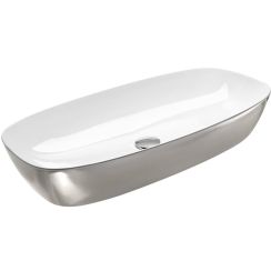 Catalano Green mosdótál 80x40 cm ovális mosdótálak fehér-ezüst 0622800041