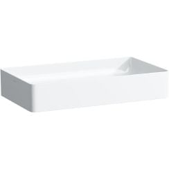 Laufen Living Square mosdótál 60x34 cm négyszögletes mosdótálak fehér matt H8114347571121