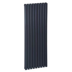 Luxrad Ring Podwójny dekoratív radiátor 160x41 cm podłączenie alsó fekete RINP1600410S040ZDC