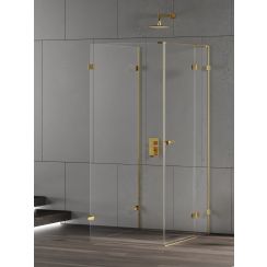 New Trendy Eventa Gold Shine zuhanykabin 100x90 cm négyszögletes arany fényes/átlátszó üveg EXK-4827