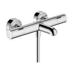 Hansgrohe Ecostat Fine kád és zuhany csaptelep fali z termosztáttal króm 13325000