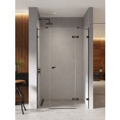 New Trendy Eventa Black Chrome zuhanyajtók 170 cm dönthető fekete fényes/átlátszó üveg EXK-6144