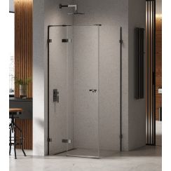 New Trendy Eventa Black Chrome zuhanykabin 120x110 cm négyszögletes fekete fényes/átlátszó üveg EXK-6173