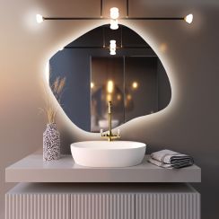 Baltica Design Bright Stain III tükör 70x60 cm világítással 5904107915609