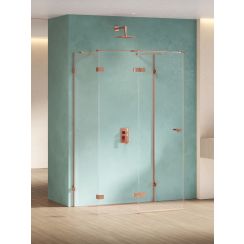 New Trendy Eventa Copper Shine zuhanykabin 100x80 cm négyszögletes réz fényes/átlátszó üveg EXK-6477