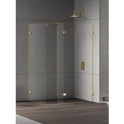New Trendy Eventa Gold Shine zuhanykabin fal walk-in 140 cm arany fényes/átlátszó üveg EXK-4891
