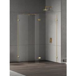 New Trendy Eventa Gold Shine zuhanykabin fal walk-in 140 cm arany fényes/átlátszó üveg EXK-4869