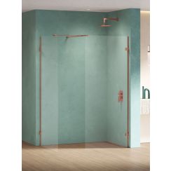 New Trendy Eventa Copper Shine walk-in zuhanykabin 140x80 cm réz fényes/átlátszó üveg EXK-6564