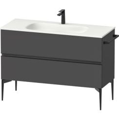 Duravit Sivida szekrény 121x47.7x59.2 cm mosdókagyló alá akasztható fekete-grafit SV46530BD490000