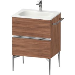 Duravit Sivida szekrény 61x47.7x59.2 cm mosdókagyló alá akasztható dió-króm SV4650010790000