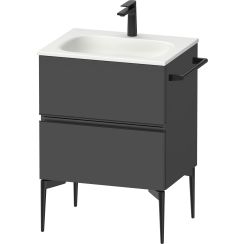 Duravit Sivida szekrény 61x47.7x59.2 cm mosdókagyló alá akasztható fekete-grafit SV46500BD490000