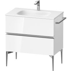 Duravit Sivida szekrény 81x47.7x59.2 cm mosdókagyló alá akasztható fehér-króm SV4651010220000