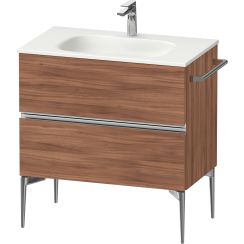 Duravit Sivida szekrény 81x47.7x59.2 cm mosdókagyló alá akasztható dió-króm SV4651010790000