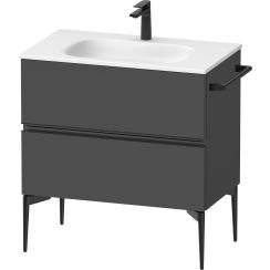 Duravit Sivida szekrény 81x47.7x59.2 cm mosdókagyló alá akasztható fekete-grafit SV46510BD490000