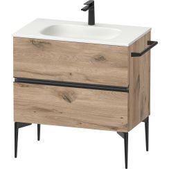 Duravit Sivida szekrény 81x47.7x59.2 cm mosdókagyló alá akasztható fekete-tölgy SV46510BD550000