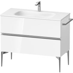 Duravit Sivida szekrény 101x47.7x59.2 cm mosdókagyló alá akasztható fehér-króm SV4652010220000