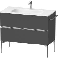 Duravit Sivida szekrény 101x47.7x59.2 cm mosdókagyló alá akasztható grafit-króm SV4652010490000