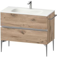 Duravit Sivida szekrény 101x47.4x59.2 cm mosdókagyló alá akasztható tölgy-króm SV4652010550000