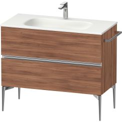 Duravit Sivida szekrény 101x47.7x59.2 cm mosdókagyló alá akasztható dió-króm SV4652010790000