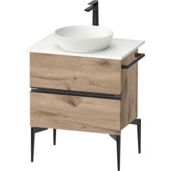 Duravit Sivida szekrény 64.5x47.5x54.8 cm mosdókagyló alá akasztható fekete-tölgy SV46570BD550000