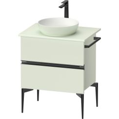 Duravit Sivida szekrény 64.5x47.5x54.8 cm mosdókagyló alá akasztható fekete-zöld SV46570BDHH0000