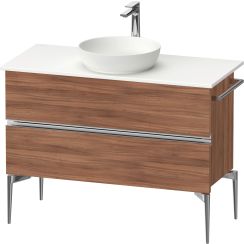 Duravit Sivida szekrény 104.5x47.5x54.8 cm mosdókagyló alá akasztható dió-króm SV4659010790000