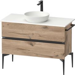 Duravit Sivida szekrény 104.5x47.5x54.8 cm mosdókagyló alá akasztható fekete-tölgy SV46590BD550000