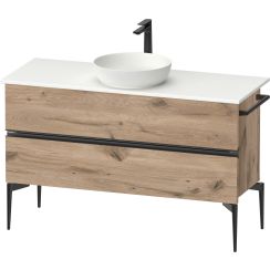 Duravit Sivida szekrény 124.5x47.5x54.8 cm mosdókagyló alá akasztható fekete-tölgy SV46600BD550000