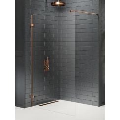 New Trendy Avexa Copper Brushed zuhanykabin fal walk-in 160 cm réz csiszolt/átlátszó üveg EXK-7153