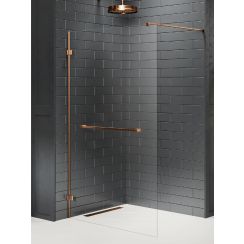 New Trendy Avexa Copper Brushed zuhanykabin fal walk-in 60 cm réz csiszolt/átlátszó üveg EXK-7155