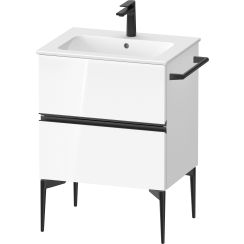 Duravit Sivida szekrény 61x47.7x59.1 cm mosdókagyló alá akasztható fehér-fekete SV46430BD220000