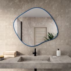 Baltica Design Tiny Border Stain III tükör 50x43 cm kék 5904107931845