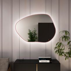 Baltica Design Bright Stain I tükör 90x64 cm világítással rózsaszín 5904107931388