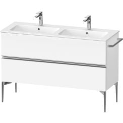 Duravit Sivida szekrény 128x47.7x59.1 cm mosdókagyló alá akasztható fehér-króm SV4647010180000