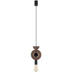 Nowodvorski Lighting Drops Wood függőlámpa 1x25 W fekete-fa 11176