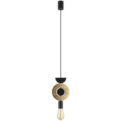 Nowodvorski Lighting Drops Wood függőlámpa 1x25 W fekete-arany 11180