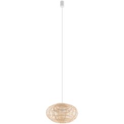 Nowodvorski Lighting Rattan függőlámpa 1x25 W fehér-fa 11154