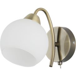 Candellux Nestor oldalfali lámpa 1x40 W fehér-patina 21-34977