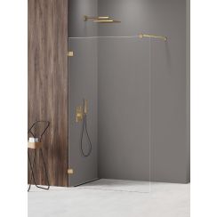 New Trendy Avexa Gold Shine XR zuhanykabin fal walk-in 140 cm arany fényes/átlátszó üveg EXK-6983