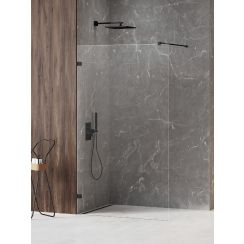 New Trendy Avexa Black XR zuhanykabin fal walk-in 120 cm fekete matt üveg/átlátszó üveg EXK-6971