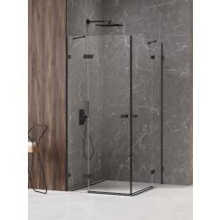 New Trendy Avexa Black XR zuhanykabin 120x100 cm négyszögletes fekete matt/átlátszó üveg EXK-6931