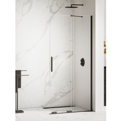 New Trendy Smart Black zuhanykabin fal walk-in 130 cm fekete matt üveg/átlátszó üveg EXK-4194-WU