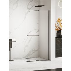New Trendy Smart Black zuhanykabin fal walk-in 130 cm fekete matt üveg/átlátszó üveg EXK-6679
