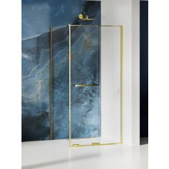 New Trendy Smart Light Gold zuhanykabin 150x110 cm négyszögletes arany fényes/átlátszó üveg EXK-6720