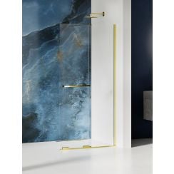 New Trendy Smart Light Gold zuhanykabin fal walk-in 100 cm arany fényes/átlátszó üveg EXK-6729