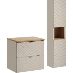 Készlet szekrény Comad Viva Cashmere VIVA CASHMERE 82-60-2S, szekrény Comad Viva Cashmere VIVA CASHMERE 80-03-2D, NOVA OAK A 89-60