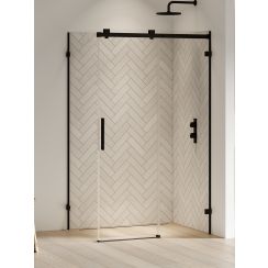 New Trendy Softi X Black zuhanykabin 120x110 cm négyszögletes fekete matt/átlátszó üveg EXK-5402