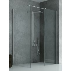 New Trendy New Modus walk-in zuhanykabin 130x100 cm négyszögletes króm fényes/átlátszó üveg EXK-5524