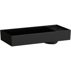 Laufen Kartell mosdótál 75x35 cm négyszögletes mosdótálak fekete H8123327161111